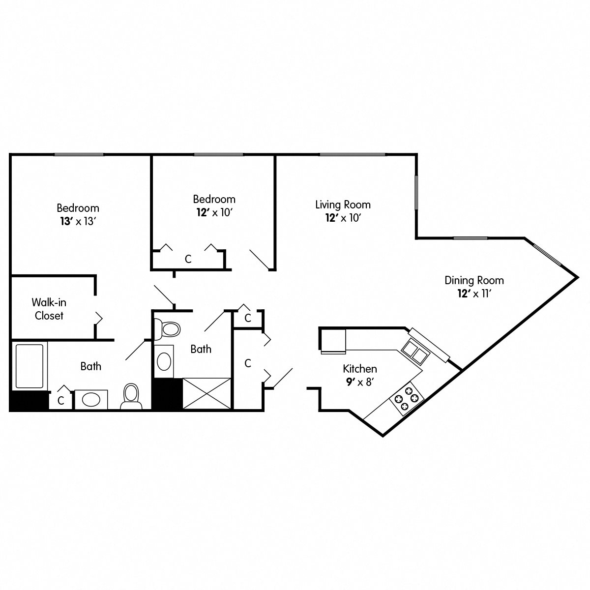 Two Bedroom Senior Apartment Racine WI